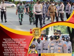 Polres Tanbu Kalsel Gelar Apel Gabungan Operasi Intan Keselamatan 2022