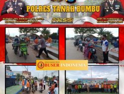 Polsek Satui Polres Tanbu Kerja sama PT.Arutmin indonesia dan para Donator bagikan Nasi Bungkus Gratis jumat Berkah