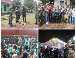 PANGLIMA DIVISI INFANTERI 1 KOSTRAD BERSAMA FORKOPINDA TINJAU KESIAPAN SUMUR BOR DI DESA BINANGUN