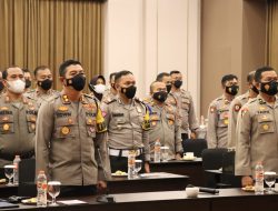 Melalui Video Converence, Kapolres Majalengka Bersama PJU dan Kapolsek Ikuti Rapim Polri 2022
