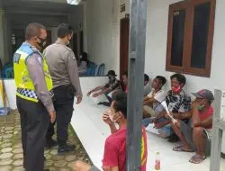 Putus Penularan Virus Covid-19, Polsek Kadipaten Sampaikan Himbauan Kamtibmas