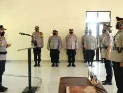 Kapolres Banjar Pimpin Upacara Serah Terima Jabatan Kasat Lantas