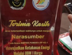 Ketum GIAN R. Guntur Eko Widodo Sebagai Pemateri Pada Bimtek Pomdes