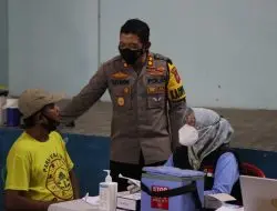 Dipimpin Langsung Kapolres, Polres Majalengka Gelar Serbuan Vaksinasi Covid 19 di Wilayah Kadipaten