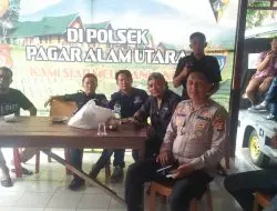 Kapolsek Pagar Alam Utara Iptu Ramsi Di Kunjungi Wartawan Dihari Pertama Masuk Kerja
