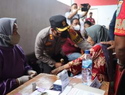 Vaksin Presisi Serentak Kembali Digelar, Kapolres Majalengka Tinjau Langsung Pelaksanaan Vaksinasi Di Gor Desa Bongas Wetan