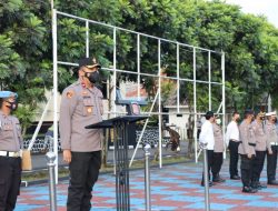 Waka Polres Majalengka Pimpin Pelaksanaan Apel Pagi dan Berikan Arahan Tentang Pencapaian Vaksinasi