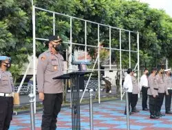 Waka Polres Majalengka Pimpin Pelaksanaan Apel Pagi dan Berikan Arahan Tentang Pencapaian Vaksinasi