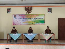 Penyampaian Visi-Misi Calon Kepala Desa Jatisari kecamatan kedungreja kabupaten Cilacap periode 2022 – 2028.
