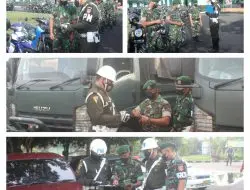 Subdenpom IV/2-1 Magelang Periksa Kelengkapan Dokumen Kendaraan Dinas Yonarmed 11 Kostrad