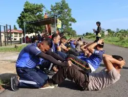 348 Personel Polres Beltim dan Jajaran Ikuti Tes Kesamaptaan Jasmani Semester 1 2022