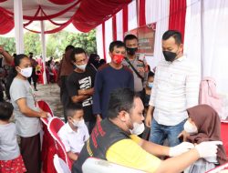 Kasat Narkoba Tinjau Pelaksanaan Vaksinasi di Gerai Vaksinasi Presisi Serentak Polres Majalengka