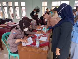 Polres Majalengka Kembali Terjunkan Polwan Bantu Percepatan Pelayanan Vaksinasi