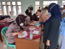 Polres Majalengka Kembali Terjunkan Polwan Bantu Percepatan Pelayanan Vaksinasi