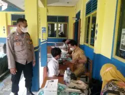 Polsek Langensari Lakukan Sosialisasi Vaksin di SDN 4 Banjar