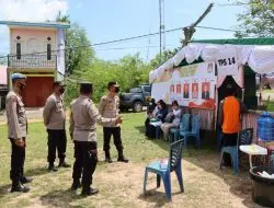 Kapolres Beltim  Monitoring ke Sejumlah TPS Pilkades TA 2022 untuk Memastikan Sikon Aman dan Kondusif