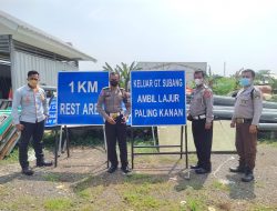 Jelang Operasi Ketupat 2022, Unit Kamsel Polres Majalengka Cek Sarana Prasarana Kesiapan Jalan Tol dan Arteri