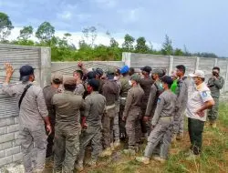 Eksekusi Lahan Di Lintas Timur Bangunan Pagar Milik PT SMP, Tetap di Laksanakan Oleh Satpol PP