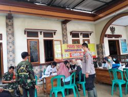 Kapolsek Pimpin Monitoring Vaksinasi, Optimalkan Cegah Penyebaran Covid19