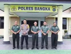 Danrem 045 Gaya Brigjen TNI Ujang Darwis MDA Berkunjung Ke Polres Bangka