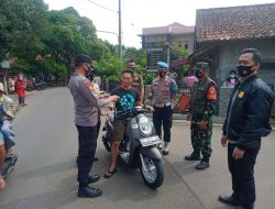 Saat Ops Yustisi Di Gelar, Polsek Sindangwangi Ingatkan Warga Gunakan Masker