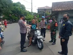 Saat Ops Yustisi Di Gelar, Polsek Sindangwangi Ingatkan Warga Gunakan Masker
