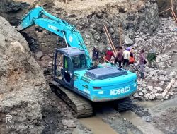 Pondasi Proyek Pembangunan Embung Karangreja Cilacap Diduga Asal jadi