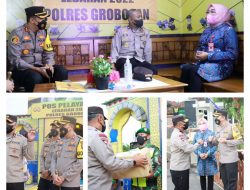 Wakapolda Jateng memberikan semangat kepada jajaran Polres Grobogan kepala pos pengamanan arus mudik