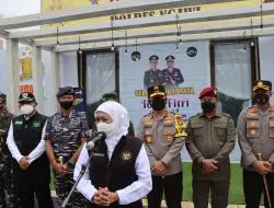 Gubernur Khofifah Tinjau Kesiapan Pos Pelayanan Terpadu Di Rest Area 575A Ngawi