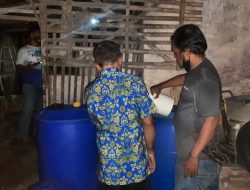 Ratusan Liter Miras Berhasil Di Amankan Polres Banjar