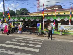 Puluhan Personel Polres Beltim Lakukan Pengamanan Sholat Idul Fitri