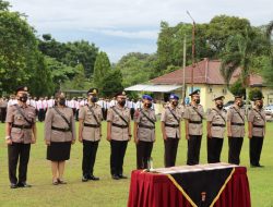 Kapolres Bangka Melaksanakan Pimpin Sertijab 6 Orang Perwira 