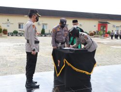 Kapolres Beltim Pimpin Upacara Sertijab Para Perwira 