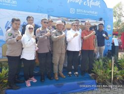 Mewakili Kapolres, Kabag Ops Polres Majalengka Hadiri Kunjungan Peninjauan Direksi BPJS Kesehatan Ke Posko Lebaran Rest Area KM 164 Tol Cipali