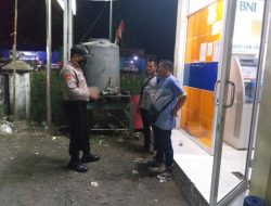 Personel Patroli Ingatkan Warga Saat Bertransaksi di ATM