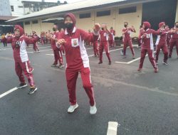 Polda Sumsel Kembali Menggelar Olah raga Pasca idul Fitri 1443