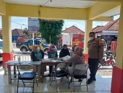 Pantau Percepatan Vaksinasi, Polsek Sukahaji Rutin Lakukan Monitoring Vaksinasi