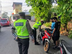 Polres Bangka Lakukan Peningkatan Kesadaran Dalam Tertib Belalu Lintas Kapada Pengguna Jalan