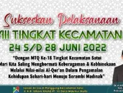 Camat Satui Kadri Mandar Resmi Buka MTQ ke-18 Tingkat Kec.Satui 2022.