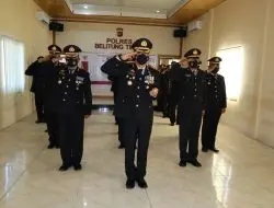 Kapolres Beltim Beserta Jajaran Mengikuti Upacara Hari Lahir Pancasila Secara Virtual