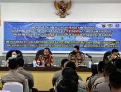 TNI Polri Dengan Pemkab Bangka  Lakukan Koordinasi Guna Pencapaian Vaksin 