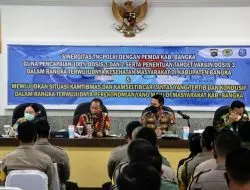 TNI Polri Dengan Pemkab Bangka  Lakukan Koordinasi Guna Pencapaian Vaksin 