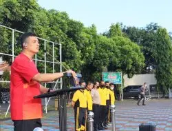 Kapolres Majalengka Berikan Arahan Pada Seluruh Personel Dan Siswa SPN Polda Jabar Saat Pelaksanaan Apel Olahraga Pagi