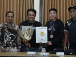 KONI Banjarnegara Sambut Kedatangan Rio Fahmi Peraih Medali Sea Games