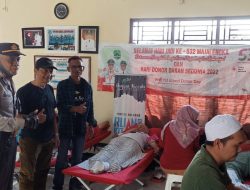 Polsek Jatitujuh Bersama Komunitas Hujan Keruh Gelar Donor Darah Sambut HUT Bhayangkara ke 76 dan Hari Jadi Majalengka Ke 532