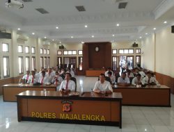 Sat Reskrim dan Sat Res Narkoba Polres Majalengka Ikuti Rakernis Fungsi Reskrim Polri T.A.2022 di Aula Kanya Wasistha