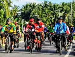 Kapolres Bangka Beserta Forkopimda Bangka Melaksanakan Start Sepeda Gembira Fun Bike