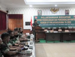 Sinergikan Program Binter, Korem 071/Wijayakusuma Gelar Sisrendal Binter