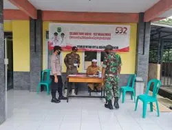 Bhabinkamtibmas Tinjau Vaksinasi Bersama Unsur Kecamatan