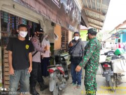 Sinergitas TNI-POLRI, Bhabinkamtibmas Dan Babinsa Ajak Warga Pakai Masker Dan Vaksin